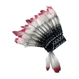 Maxbell Indian Hat Lightweight Gift Headpiece for Party Stage Performance Dance Show Red Black White