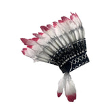 Maxbell Indian Hat Lightweight Gift Headpiece for Party Stage Performance Dance Show Red Black White