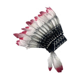 Maxbell Indian Hat Lightweight Gift Headpiece for Party Stage Performance Dance Show Red Black White