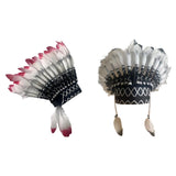 Maxbell Indian Hat Lightweight Gift Headpiece for Party Stage Performance Dance Show Red Black White