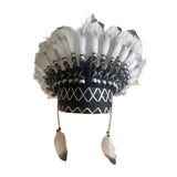 Maxbell Indian Hat Lightweight Gift Headpiece for Party Stage Performance Dance Show Black White