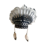 Maxbell Indian Hat Lightweight Gift Headpiece for Party Stage Performance Dance Show Black White