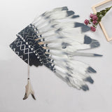 Maxbell Indian Hat Lightweight Gift Headpiece for Party Stage Performance Dance Show Black White