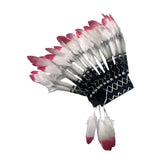 Maxbell Indian Hat Artificial Feather Headdress for Halloween Fancy Dress Dance Show