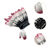 Maxbell Indian Hat Artificial Feather Headdress for Halloween Fancy Dress Dance Show