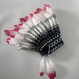 Maxbell Indian Hat Artificial Feather Headdress for Halloween Fancy Dress Dance Show
