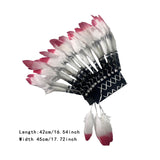 Maxbell Indian Hat Artificial Feather Headdress for Halloween Fancy Dress Dance Show