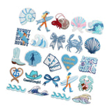 Maxbell 24Pcs Coastal Cowgirl Iron on Patches Embroidered Patches for Hat Coat Pants