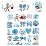 Maxbell 24Pcs Coastal Cowgirl Iron on Patches Embroidered Patches for Hat Coat Pants