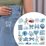 Maxbell 24Pcs Coastal Cowgirl Iron on Patches Embroidered Patches for Hat Coat Pants