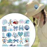 Maxbell 24Pcs Coastal Cowgirl Iron on Patches Embroidered Patches for Hat Coat Pants