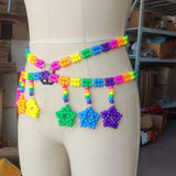 Maxbell Waist Beads Belt Body Jewelry Accessories Festival Rave Body Chain for Women
