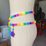 Maxbell Waist Beads Belt Body Jewelry Accessories Festival Rave Body Chain for Women