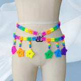 Maxbell Waist Beads Belt Body Jewelry Accessories Festival Rave Body Chain for Women