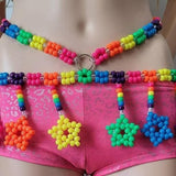 Maxbell Waist Beads Belt Body Jewelry Accessories Festival Rave Body Chain for Women