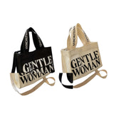 Maxbell Canvas Tote Bag Multipurpose Women Shoulder Bag for Traveling Everyday Shopping white