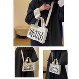 Maxbell Canvas Tote Bag Multipurpose Women Shoulder Bag for Traveling Everyday Shopping white