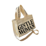 Maxbell Canvas Tote Bag Multipurpose Women Shoulder Bag for Traveling Everyday Shopping white