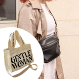 Maxbell Canvas Tote Bag Multipurpose Women Shoulder Bag for Traveling Everyday Shopping white