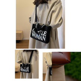 Maxbell Canvas Tote Bag Multipurpose Women Shoulder Bag for Traveling Everyday Shopping black