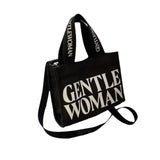 Maxbell Canvas Tote Bag Multipurpose Women Shoulder Bag for Traveling Everyday Shopping black