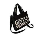 Maxbell Canvas Tote Bag Multipurpose Women Shoulder Bag for Traveling Everyday Shopping black