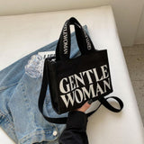 Maxbell Canvas Tote Bag Multipurpose Women Shoulder Bag for Traveling Everyday Shopping black