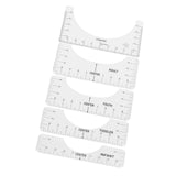 Maxbell 5 Pieces Tshirt Ruler Guide Enthusiasts Handcraft Sewing Rulers for