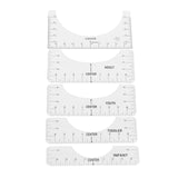 Maxbell 5 Pieces Tshirt Ruler Guide Enthusiasts Handcraft Sewing Rulers for