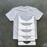 Maxbell 5 Pieces Tshirt Ruler Guide Enthusiasts Handcraft Sewing Rulers for