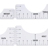 Maxbell 5 Pieces Tshirt Ruler Guide Enthusiasts Handcraft Sewing Rulers for
