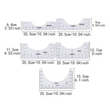 Maxbell 5 Pieces Tshirt Ruler Guide Enthusiasts Handcraft Sewing Rulers for