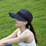 Maxbell Womens Sun Hat Fishing Cap Travel Baseball Hat for Vacation Festival Outdoor Dark Blue