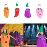 Maxbell Kids Fruit Costume Cosplay Children Clothing for Children's Day Themed Party Carrot