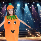 Maxbell Kids Fruit Costume Cosplay Children Clothing for Children's Day Themed Party Carrot