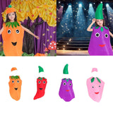 Maxbell Kids Fruit Costume Cosplay Children Clothing for Children's Day Themed Party Carrot