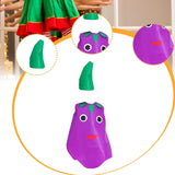 Maxbell Kids Fruit Costume Cosplay Children Clothing for Children's Day Themed Party Eggplant