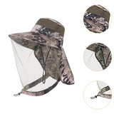 Maxbell Beekeeping Hat Net Beekeeper Fisherman Hat for Camping Gardening Backpacking Brown