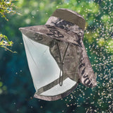 Maxbell Beekeeping Hat Net Beekeeper Fisherman Hat for Camping Gardening Backpacking Brown