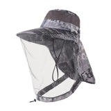 Maxbell Beekeeping Hat Net Beekeeper Fisherman Hat for Camping Gardening Backpacking Grey