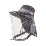 Maxbell Beekeeping Hat Net Beekeeper Fisherman Hat for Camping Gardening Backpacking Grey