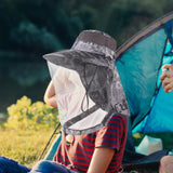 Maxbell Beekeeping Hat Net Beekeeper Fisherman Hat for Camping Gardening Backpacking Grey