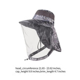 Maxbell Beekeeping Hat Net Beekeeper Fisherman Hat for Camping Gardening Backpacking Grey