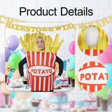 Maxbell French Fries Costume Props Funny Novelty Outfit for Party Holiday Masquerade