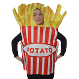 Maxbell French Fries Costume Props Funny Novelty Outfit for Party Holiday Masquerade
