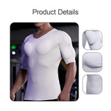Maxbell Fake Muscle T Shirt Men Costume Fake Shoulders for Dress up New Year Cosplay S