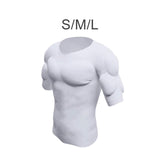 Maxbell Fake Muscle T Shirt Men Costume Fake Shoulders for Dress up New Year Cosplay S
