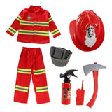 Maxbell Kids Firefighter Costume Suit Kids Fireman Outfit for Holiday Birthday Party