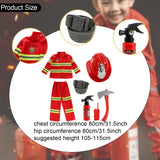 Maxbell Kids Firefighter Costume Suit Kids Fireman Outfit for Holiday Birthday Party
