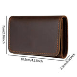 Maxbell Mens Wallet Clutch Practical Change Pouch Card Organizer Birthday Gift Purse Dark Brown